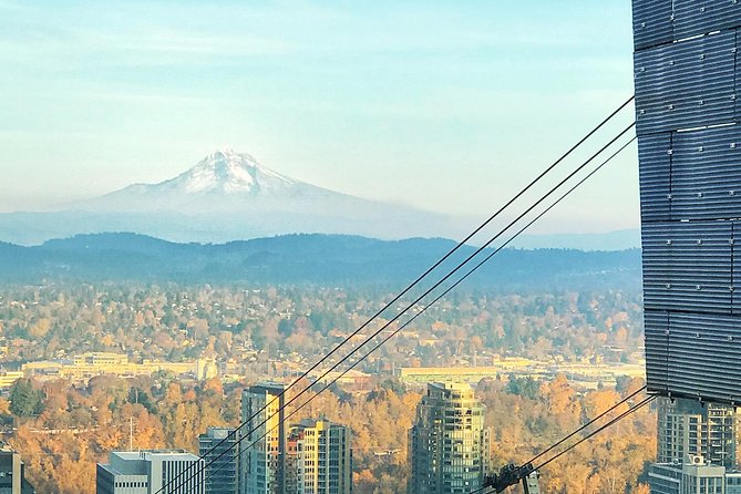 Aerial Tram Ride with Doughnuts at Sunrise in Portland Oregon - South Waterfront Park and the doughnut pickup that seals it
