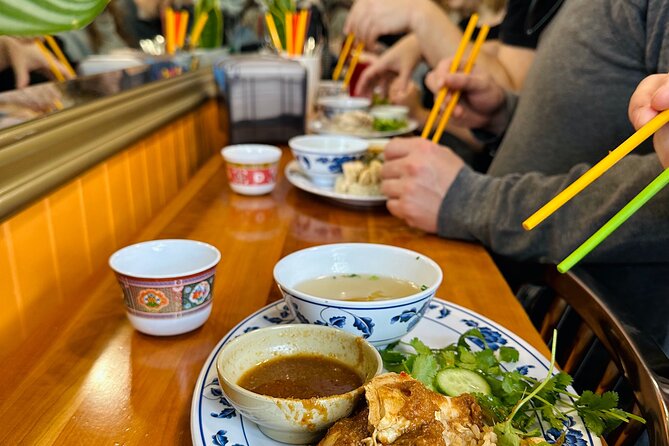 All-Inclusive Downtown Portland Food Tour - The Cart Blocks: street food pods, a drink, and the final glow