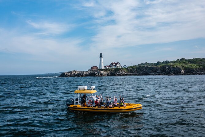 Guided RIB Boat Adventure of Portland - Casco Bay Islands stop: lighthouses, forts, and wildlife time (55 minutes)