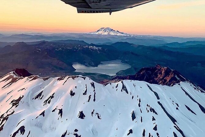 Mt. St. Helens Air Tour by Envi Adventures - Over Portland: rivers, city geometry, and Mount Hood in the frame