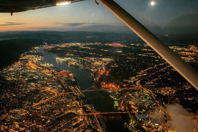 Multnomah Falls & Portland Premium Air Tour by Envi Adventures - Portland From Above: Oregon Sign, Stadiums, and the Willamette River