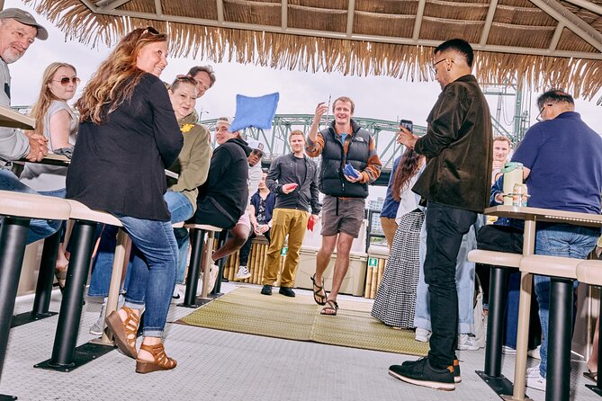 Portland Happy Hour Cruise, 1.5-Hour Tiki Boat Party - South Waterfront Park: The Starting Point That Keeps Your Night on Track
